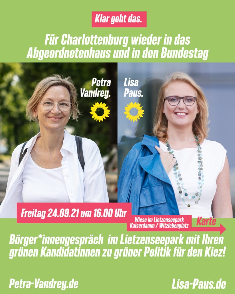 Einladung zum Bürger*innengespräch Lietzenseepark
