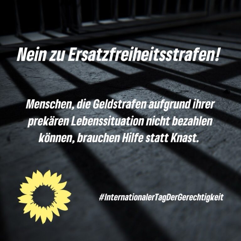 Nein zu Ersatzfreiheitsstrafen